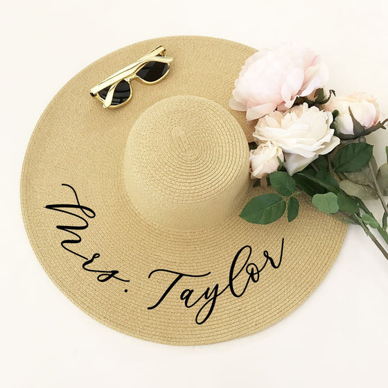 Floppy Beach Hat Personalized