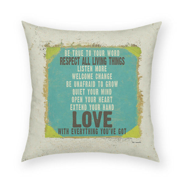 Love With Everything Throw Pillow