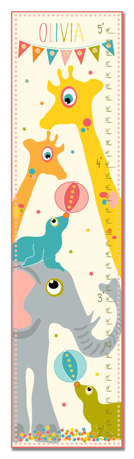 Circus Personalized Growth Chart