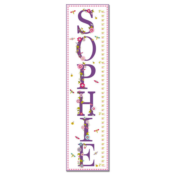 Name Personalized Growth Chart - Purple | Premier Home & Gifts