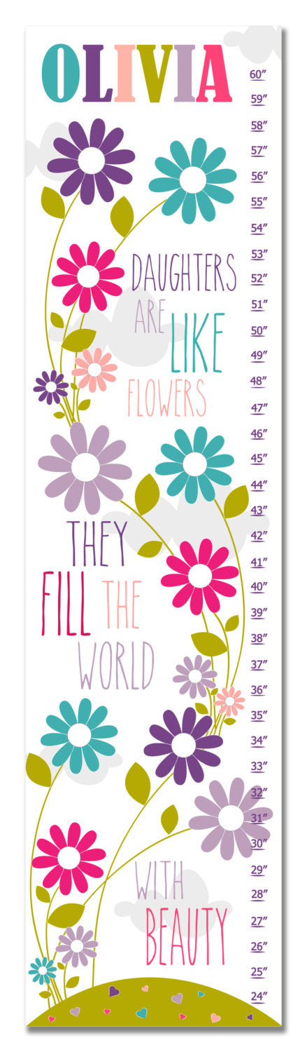 Daughters Personalized Growth Chart - Purple | Premier Home & Gifts