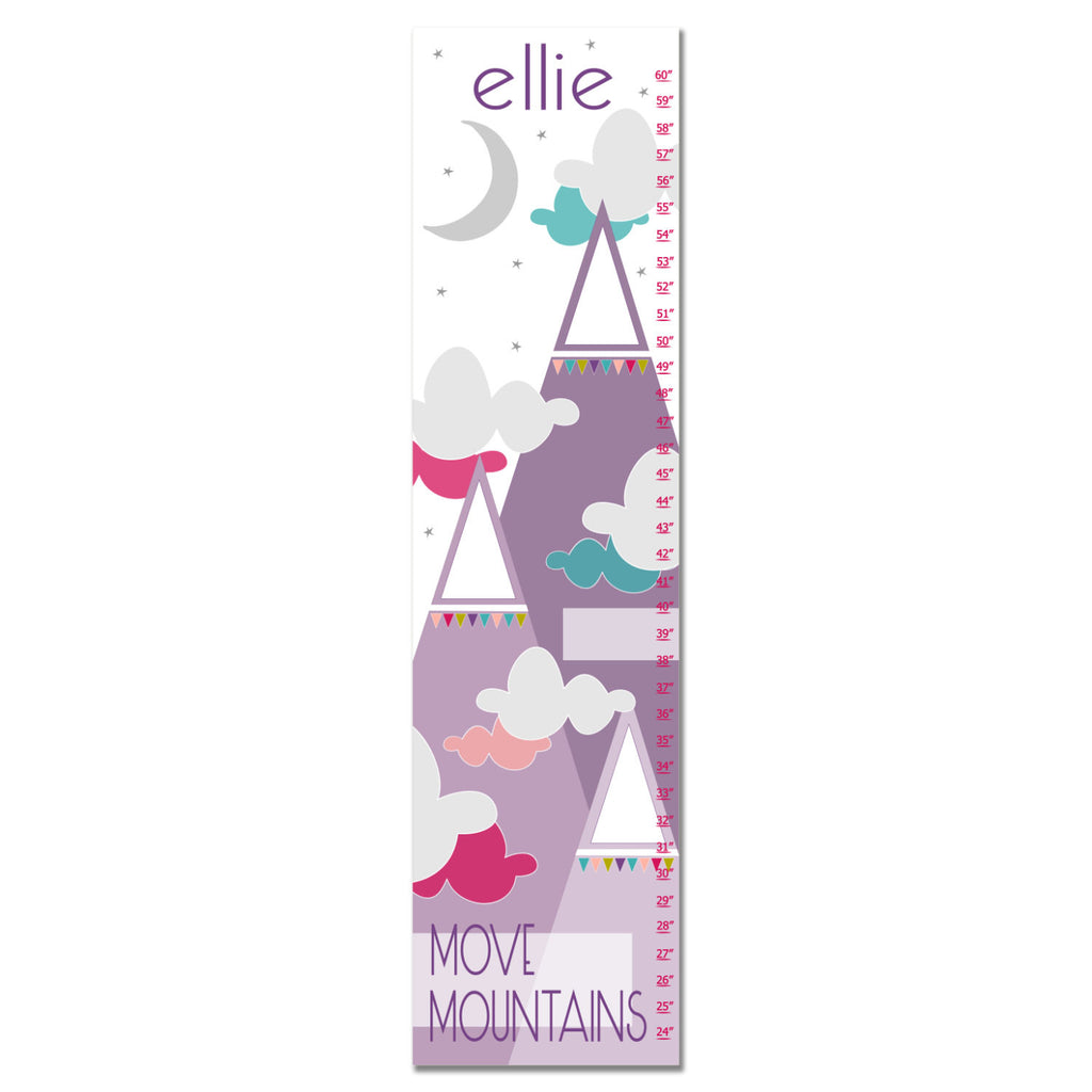 Move Mountains II Personalized Growth Chart - Purple | Premier Home & Gifts