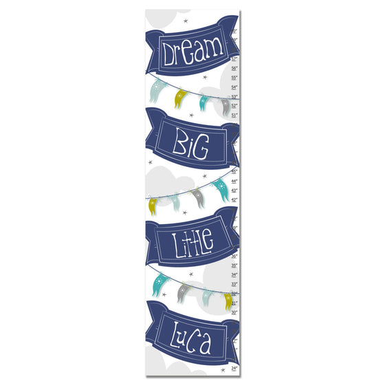 Dream Big Personalized Growth Chart - Blue | Premier Home & Gifts