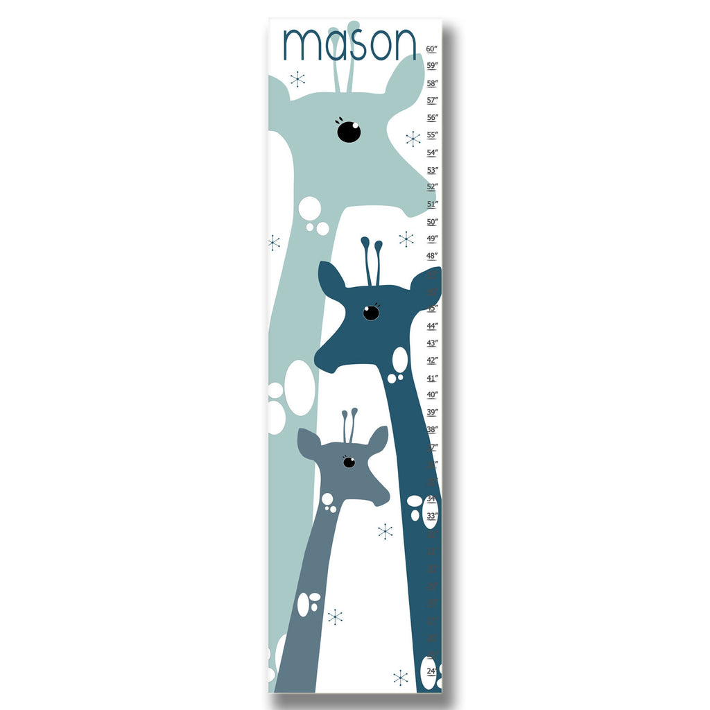 Giraffe Personalized Growth Chart - Blue | Premier Home & Gifts