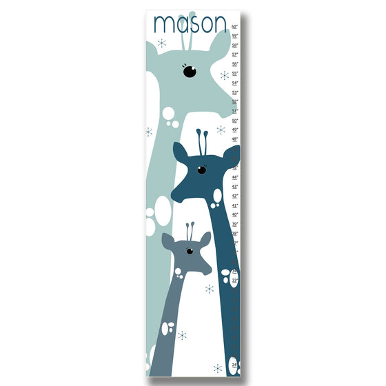 Giraffe Personalized Growth Chart - Blue | Premier Home & Gifts