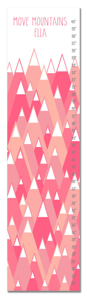 Move Mountains I Personalized Growth Chart - Pink | Premier Home & Gifts