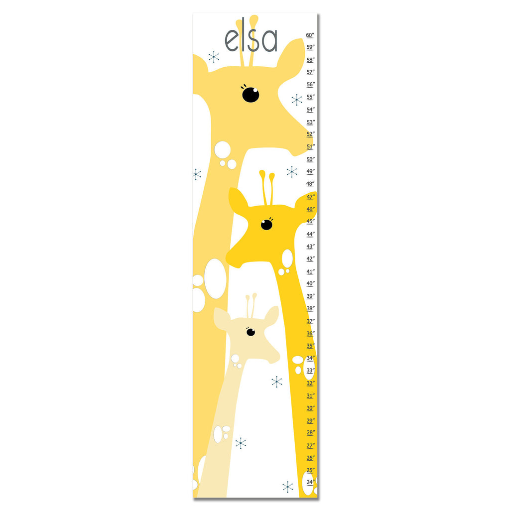 Giraffe Personalized Growth Chart - Yellow | Premier Home & Gifts