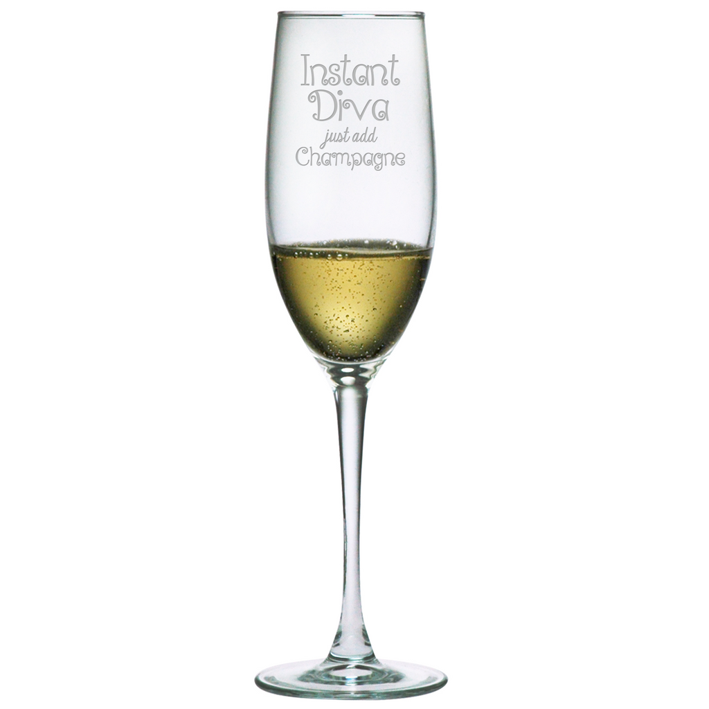 Instant Diva Champagne Glasses ~ Set of 4 - Premier Home & Gifts