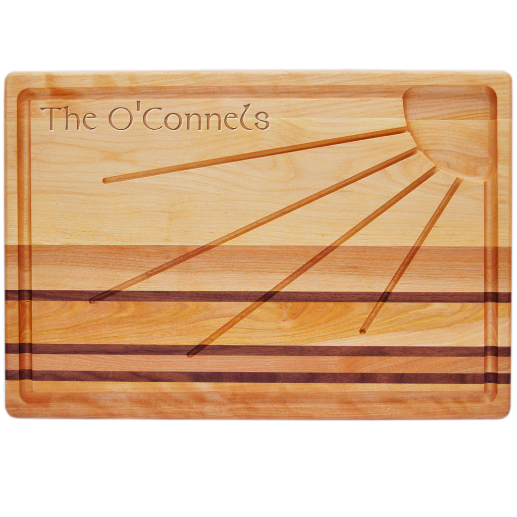 Sunburst Carving Board with Celtic Name