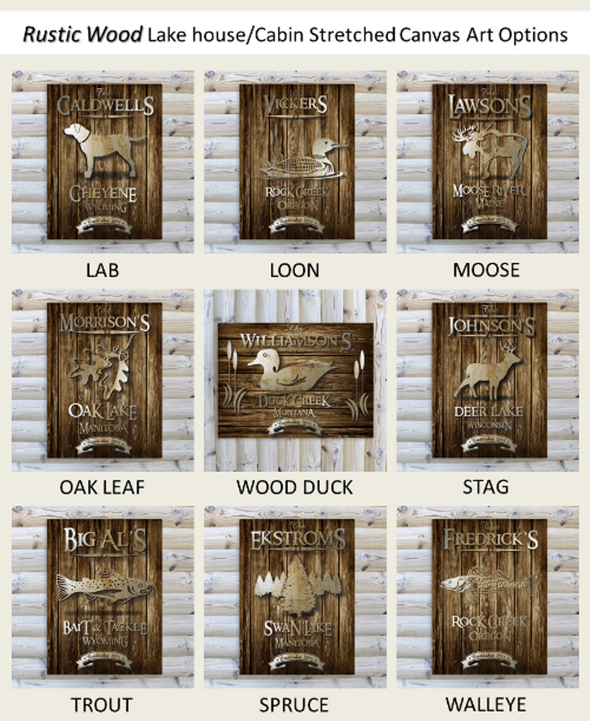 Rustic Cabin & Lake House Canvas Prints