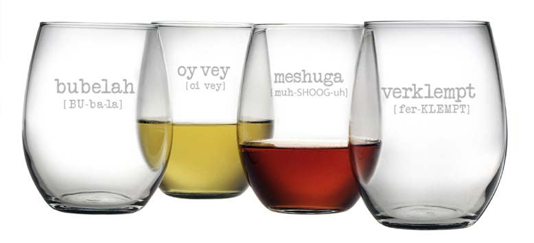 Jewish wine glasses top
