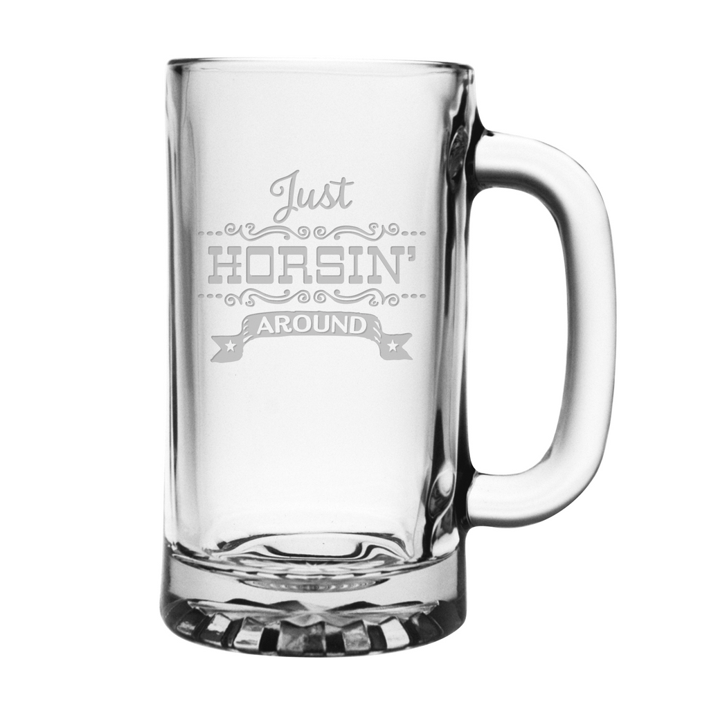 Just Horsin' Around Beer Mug ~ Set of 4