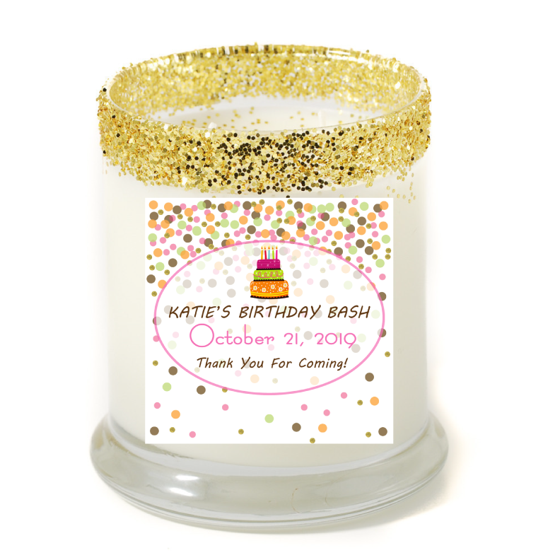 Bop Confetti Birthday Bash Personalized Candle - Birthday Gifts - Premier Home & Gifts