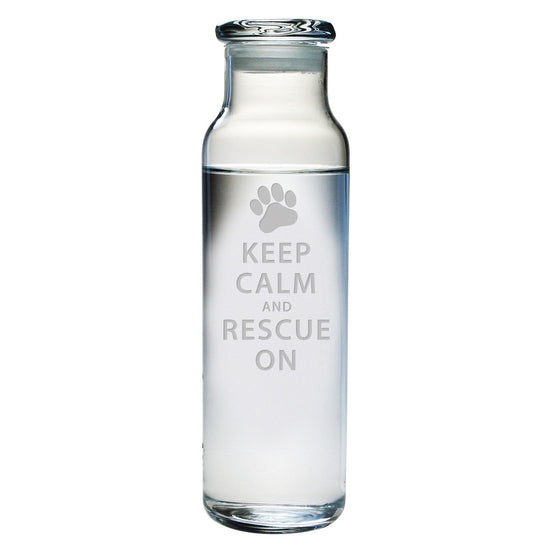 Keep Calm & Rescue On Water Bottle with Lid