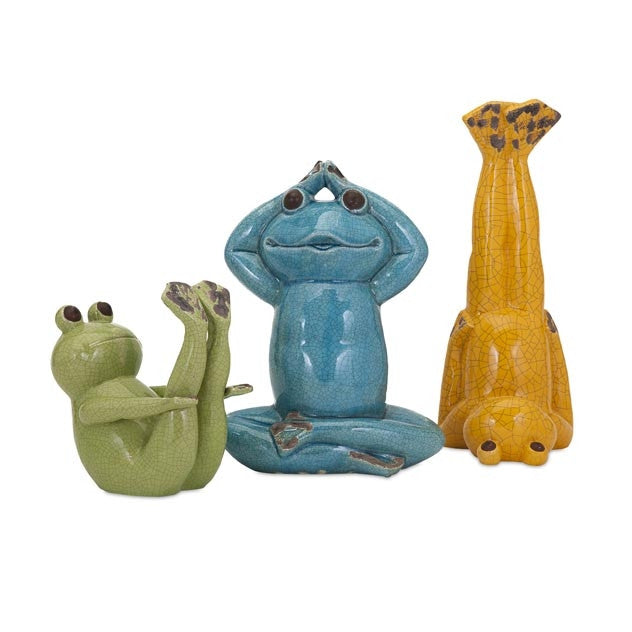 Yoga Garden Frogs - Set of 3
