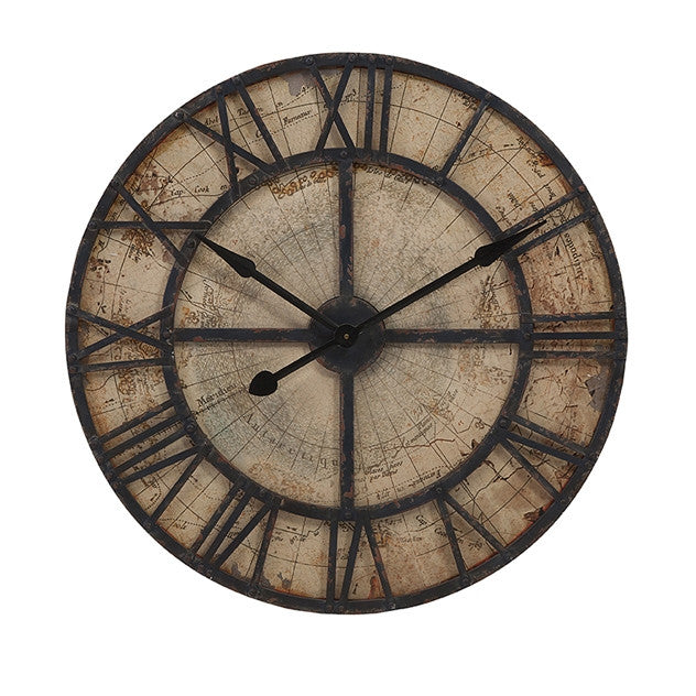 World Map Wall Clock