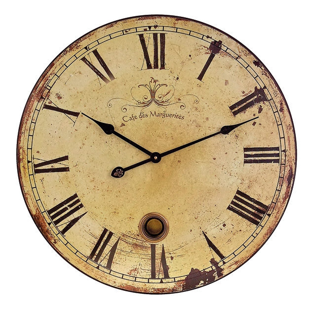 Cafe des Marguerites Wall Clock