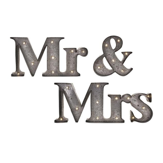 Mr. & Mrs. Lighted Sign
