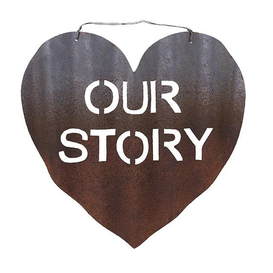 Our Story Heart Metal Decor
