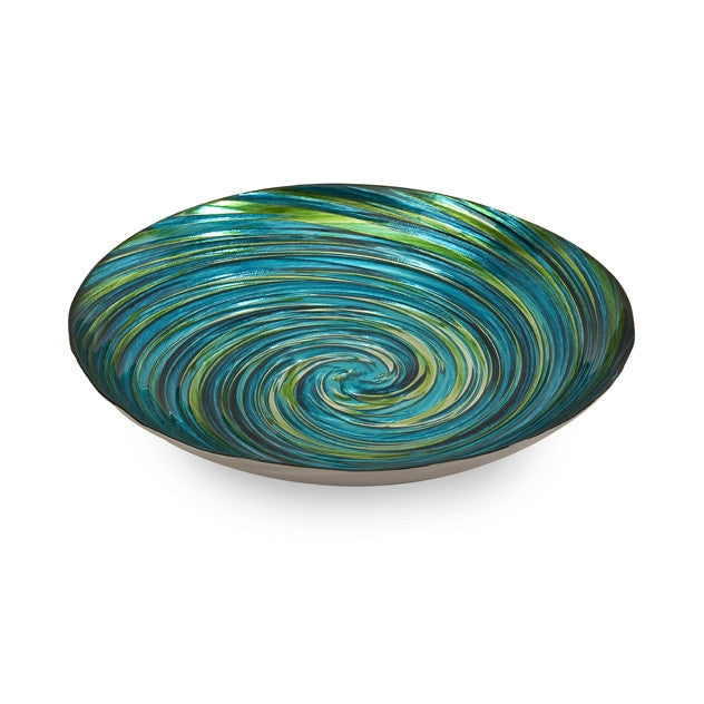 Coastal Swirl Decorative Glass Bowl - Premier Home & Gifts