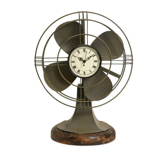 Vintage Fan Table Clock