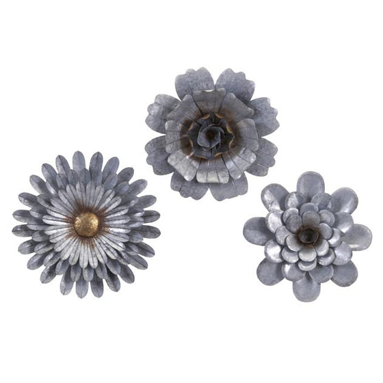 Galvanized Wall Flowers