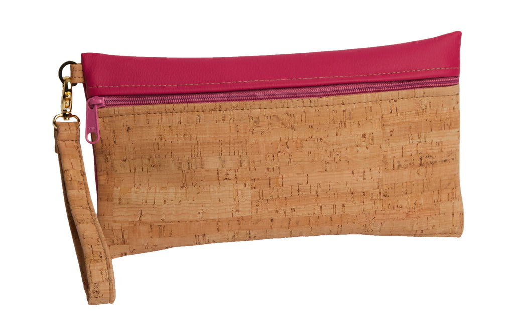 Be Ready Cork & Leather Wristlet - Large | Premier Home & Gifts