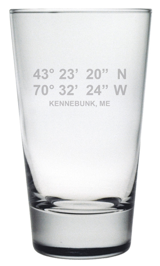 Latitude Longitude Highball Glasses ~ Set of 4