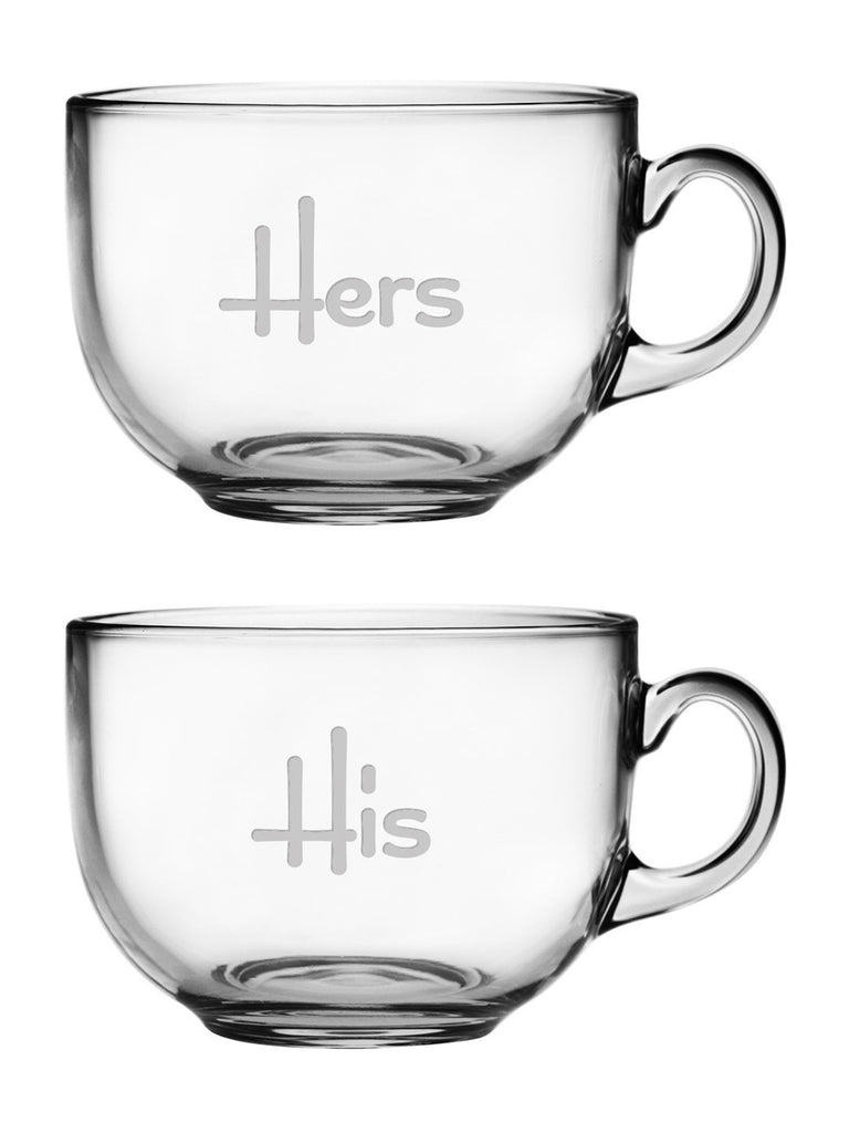 His & Hers Jumbo Coffee Mugs - Set of 2
