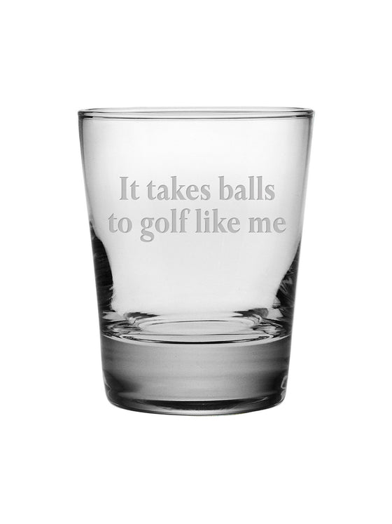Golf Like Me Double Old Fashioned Glasses ~ Set of 4