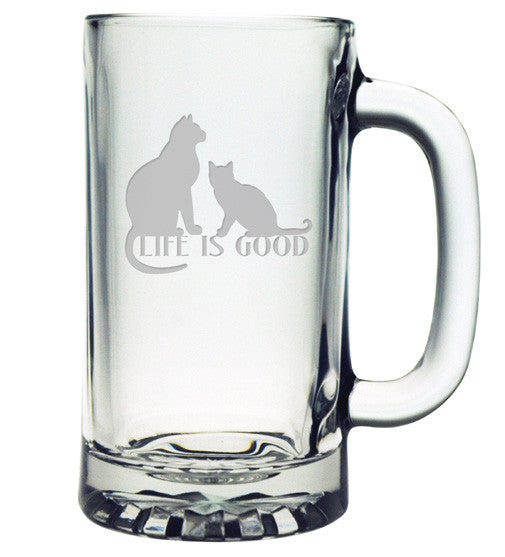 Life is Good - Cats Beer Mug