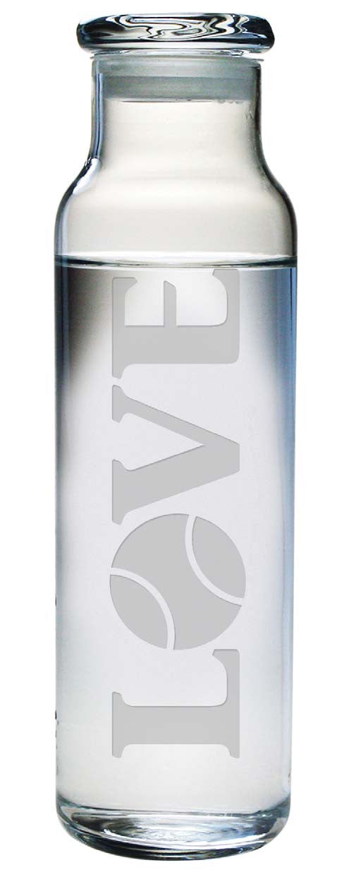 Love Tennis Water Bottle with Lid