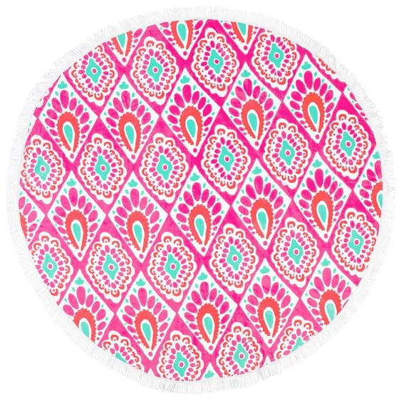 Beachy Keen Round Beach Towel - Monogrammed Gifts
