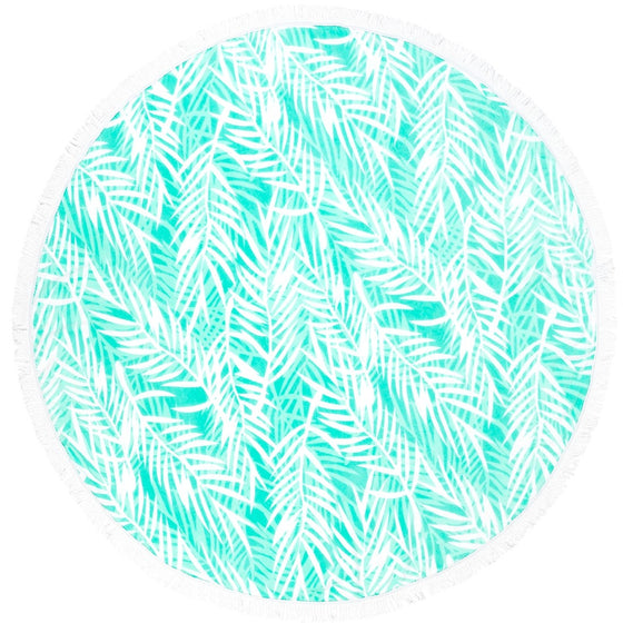 Poolside Palm Round Beach Towel - Monogrammed Gifts