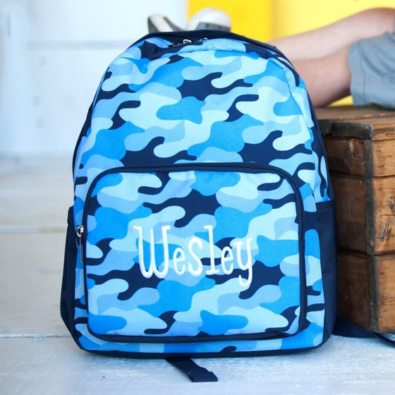 Blue Camo Preschool Backpack