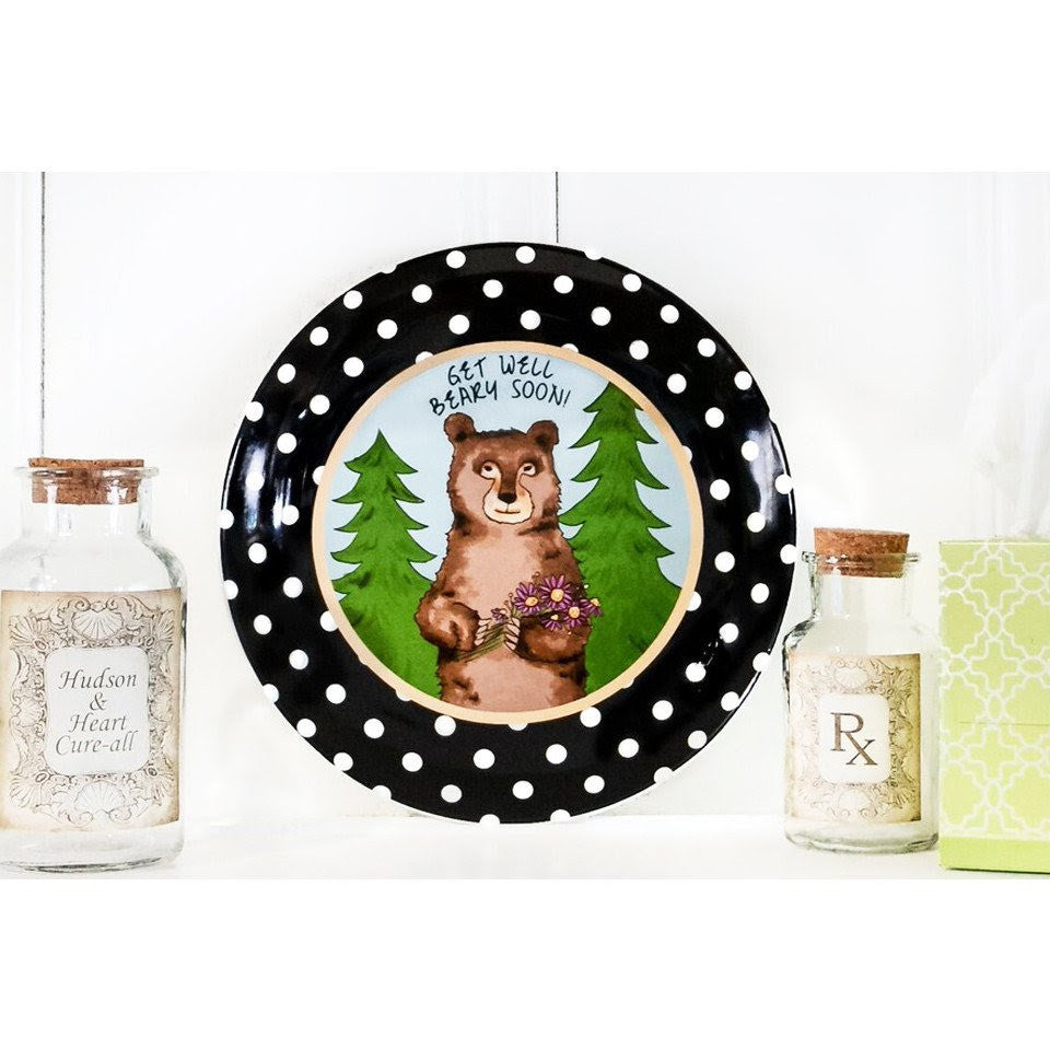 Get Well Beary Soon Commemorative Plate - Premier Home & Gifts