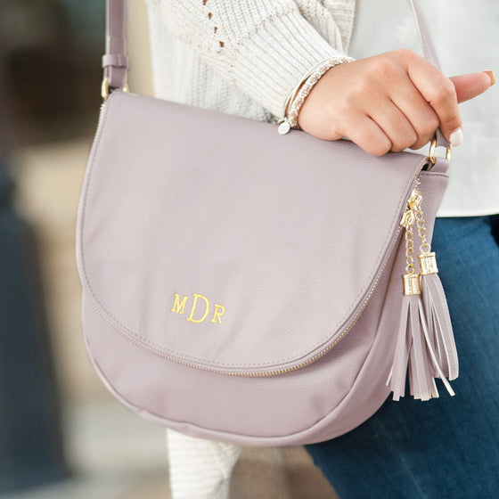 Sienna Tassel Crossbody Bag - Blush | Premier Home & Gifts