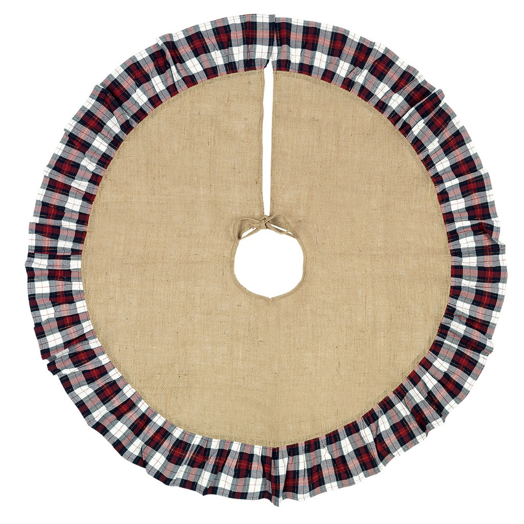 Christmas Tree Skirt - Plaid Design - Premier Home & Gifts