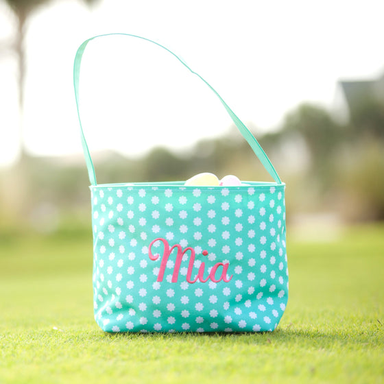 Petite Flowers Easter Bucket - Easter Bags - Easter Totes