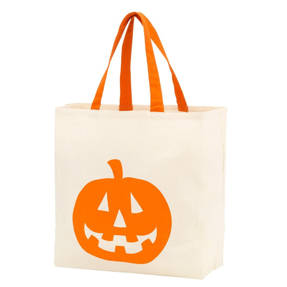 Jack-O-Lantern Personalized Canvas Tote Trick or Treat Bag