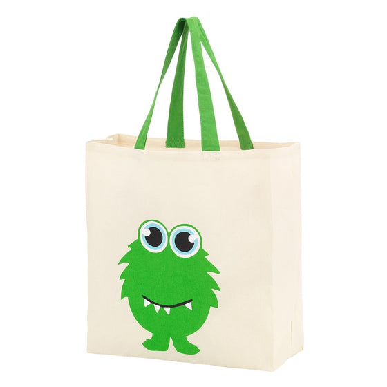 Monster Personalized Canvas Tote Trick or Treat Bag