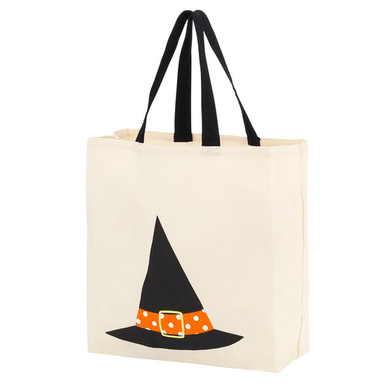 Witch's Hat Personalized Canvas Tote Trick or Treat Bag