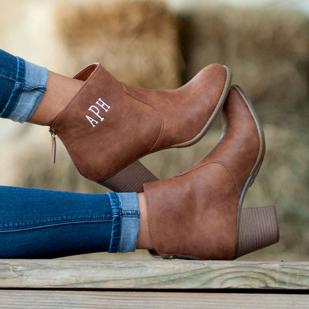Ashlyn Ankle Boots - Brown | Premier Home & Gifts