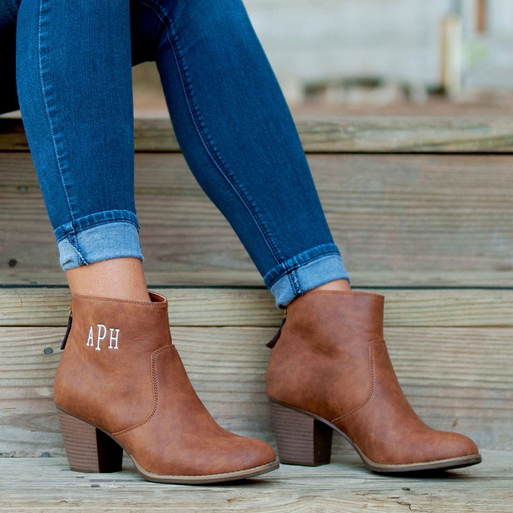 Ashlyn Ankle Boots - Brown | Premier Home & Gifts