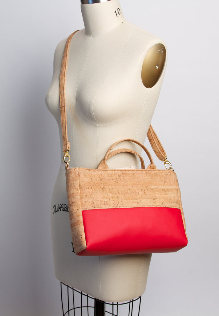 Versatile Cork & Leather Handbag - Premier Home & Gifts