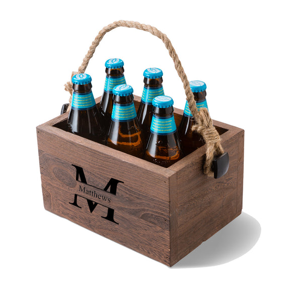 Beer Caddy - Monogram Design