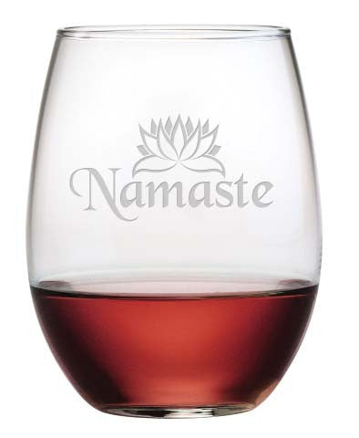 Namaste Stemless Wine Glasses