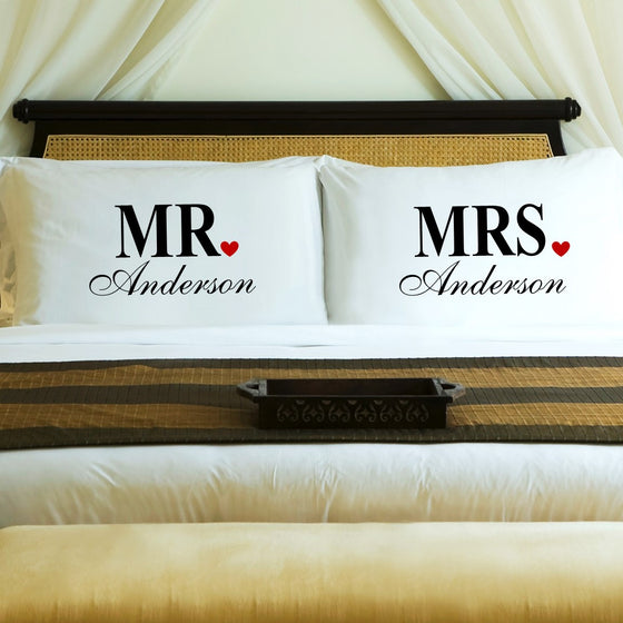 Mr. & Mrs. Pillow Cases - Personalized