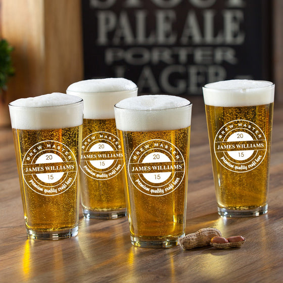 Brew Master Pint Set - Personalized
