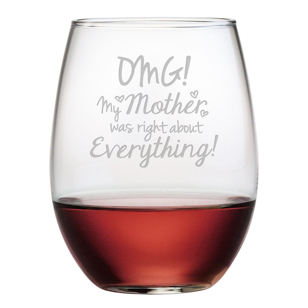 OMG My Mother Stemless Wine Glasses - Set of 4 - Premier Home & Gifts